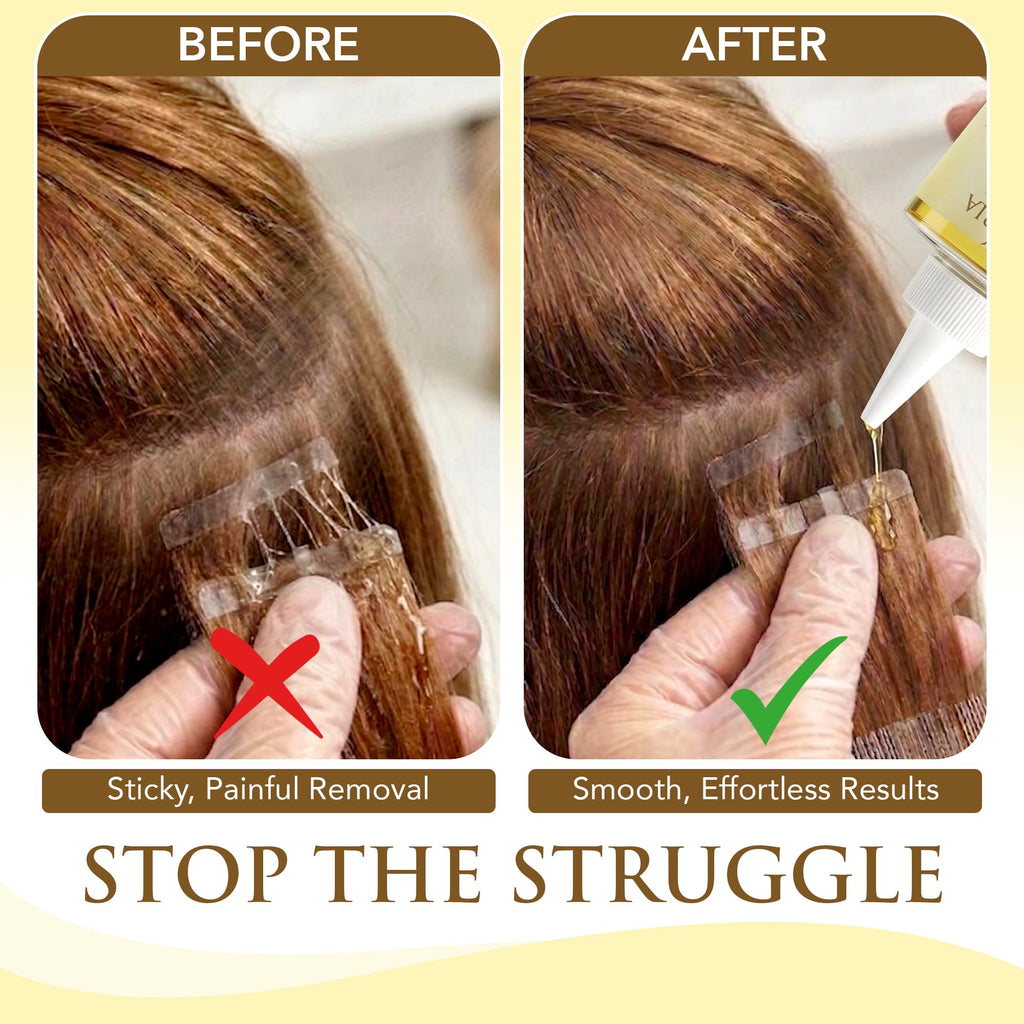 Tape in Extension Remover Spray, Fast Acting Wig Glue Remover & Adhesive Residue Hair Glue Remover, Lace Wigs, Hairpieces & Double Sided Extension Tape in Remover, Gentle on Skin, 4oz/118ml