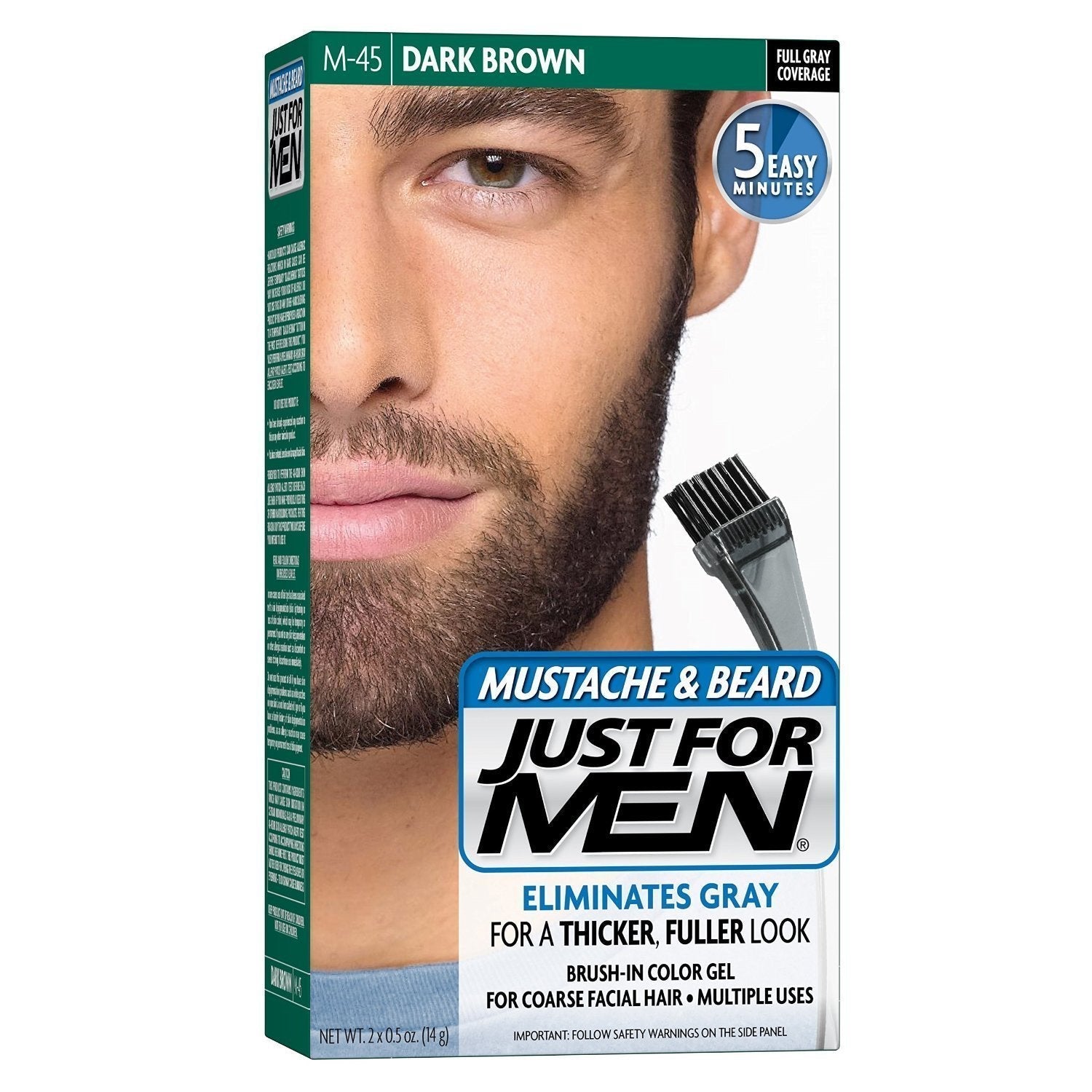 Buy now JUST FOR MEN Color Gel Mustache & Beard M-35 Medium Brown 1 ea Dark Brown 1.00 Ounce (Pack of 1) at indiglob india