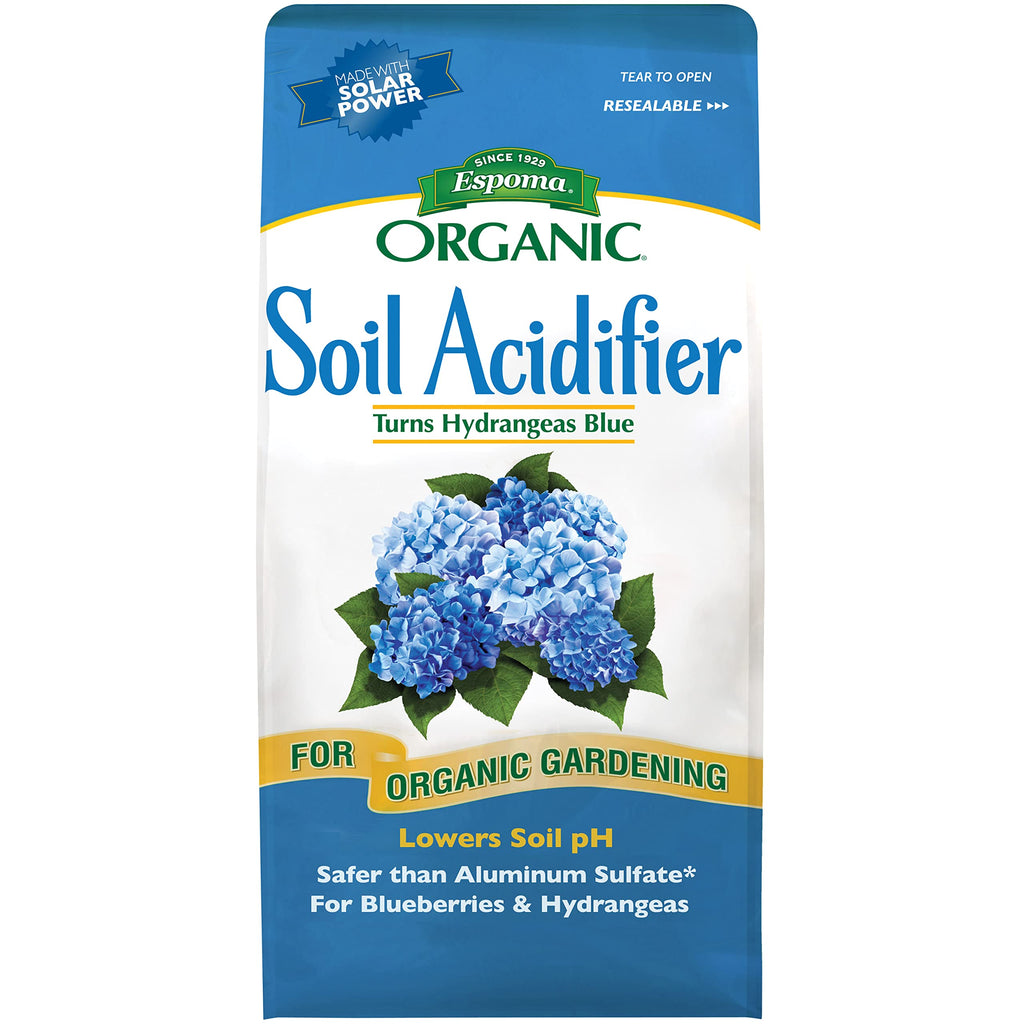 Espoma Organic Soil Acidifier Amendment; Lowers Soil pH and Turns Hydrangeas Blue! Contains Elemental Sulfur and can be Used for Organic Gardening 6 lb. Bag - Pack of 1