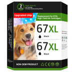 67XL Black Ink Cartridge Replacement for HP Ink 67 for HP 67XL Black Ink Cartridge Works for Deskjet 2855e 4255e 2827e 4227e 2755e 2700 2700e 2800e 2852e 4155e 4100e Envy 6055e 6452e 6455e (2 Pack)