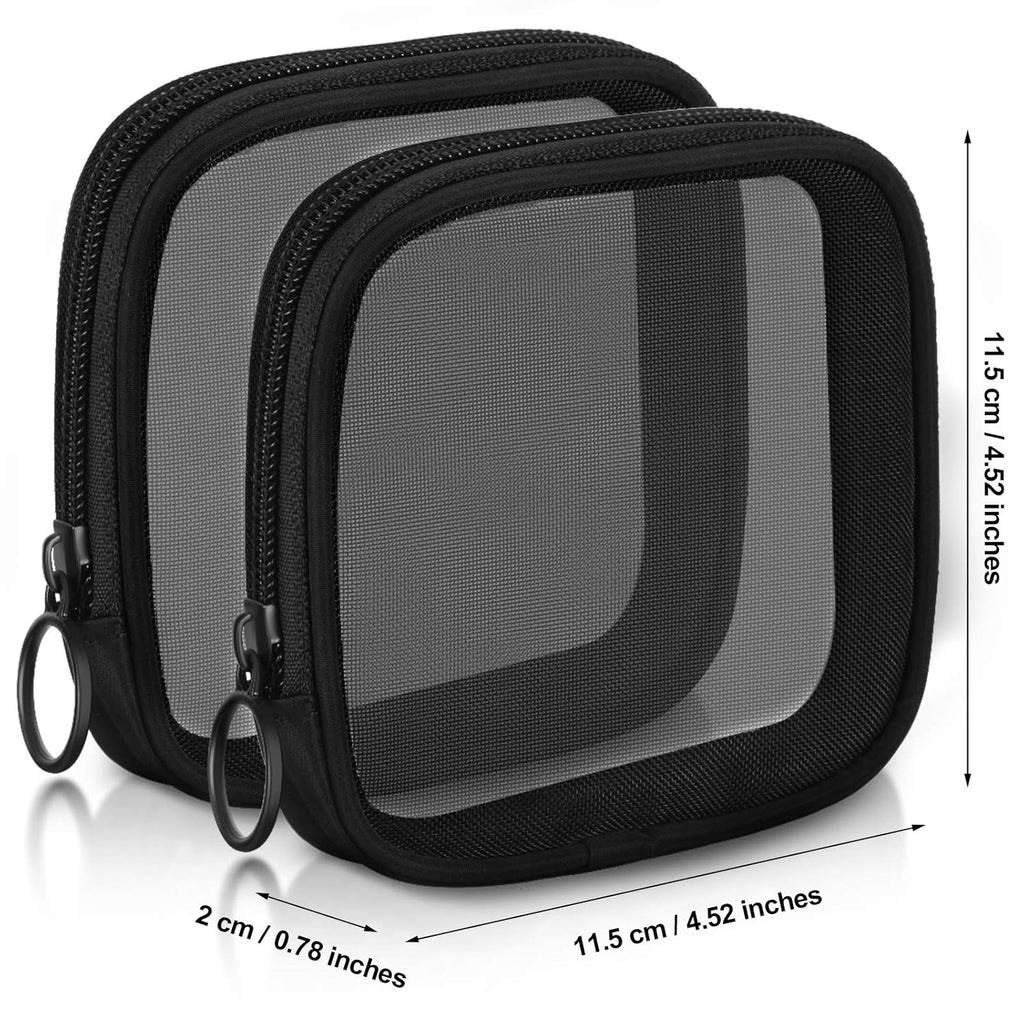 Buy now Weewooday 4 Pcs Mesh Makeup Bag Mesh Cosmetic Bag Travel Toiletry Pouch with Zipper Mini Makeup Cosmetic Purse for Daily Accessory(Small,Black) at indiglob india