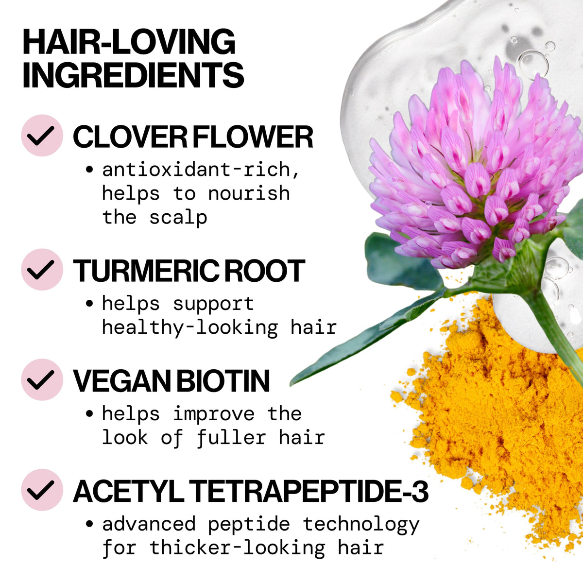 Pacifica Invisible Calming Hair Serum, Frizz Control & Hair Thickening Treatment - Turmeric & Guava Leave-In Scalp Serum with Peptides, Biotin & Caffeine 1 fl oz, Vegan & Cruelty-Free