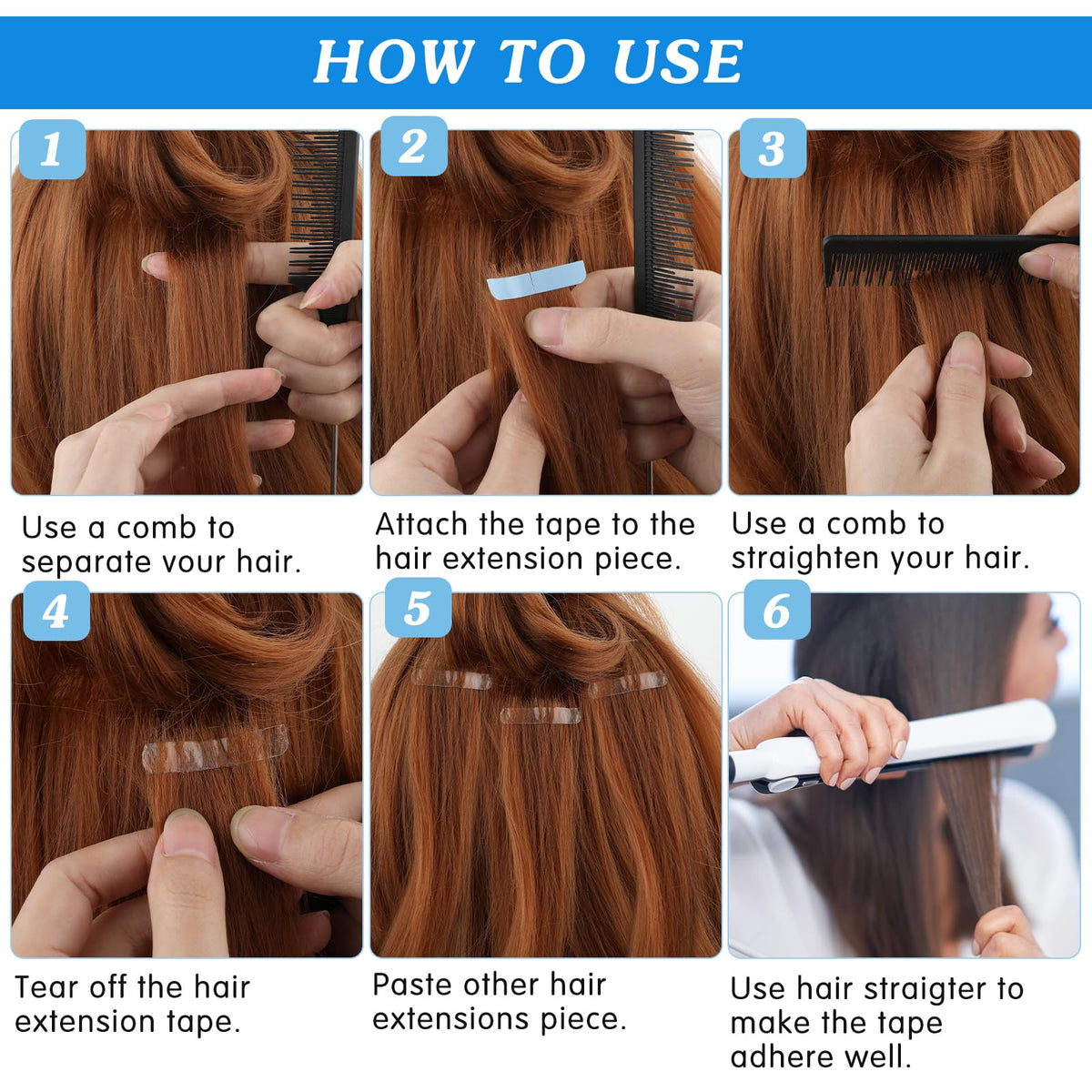 Mabor 240Pcs Tape for Hair Extensions, Replacement Tape for Hair Extensions