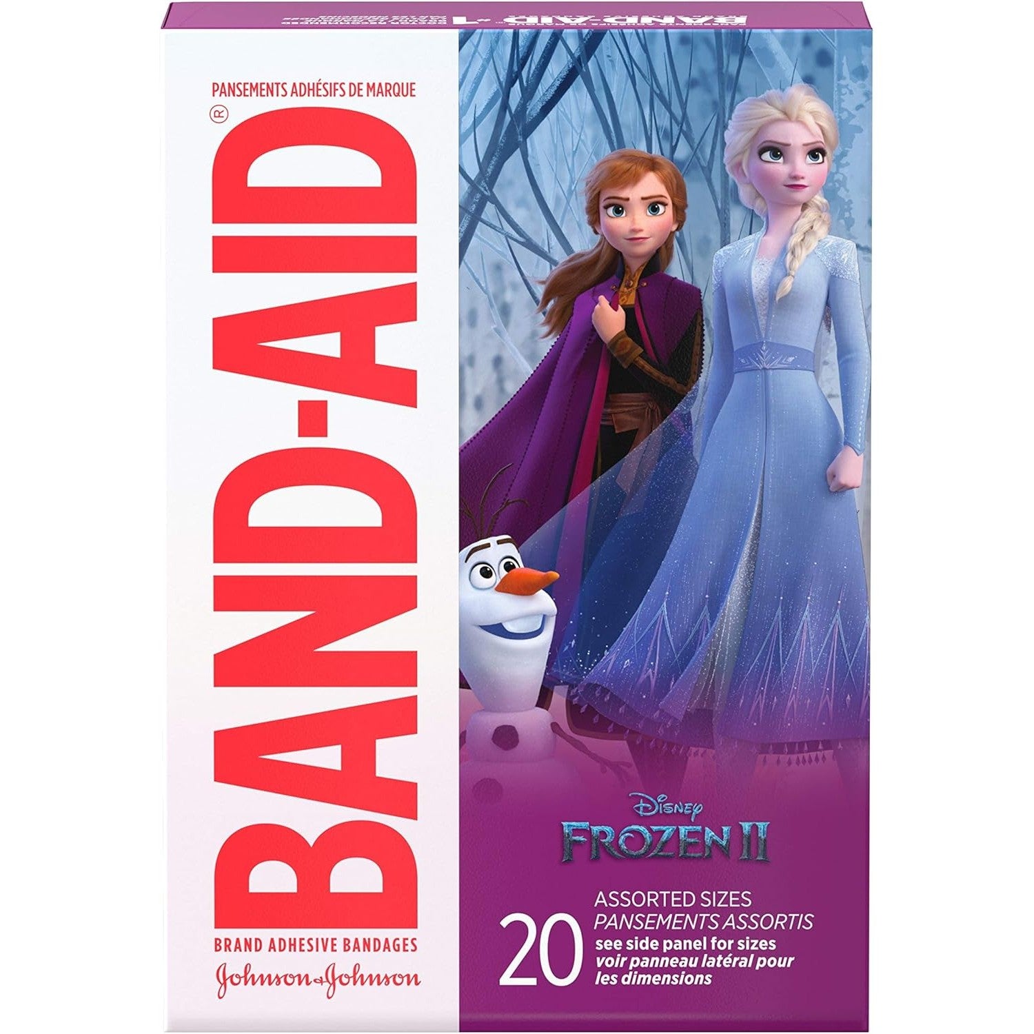 Buy now Band-Aid Brand Adhesive Bandages for Minor Cuts & Scrapes, Wound Care Bandages Featuring Marvel Avengers Characters, Fun Decorative Bandages for Kids & Toddlers, Assorted Sizes, 20 ct 20 Count (Pack of 6) Frozen at indiglob india