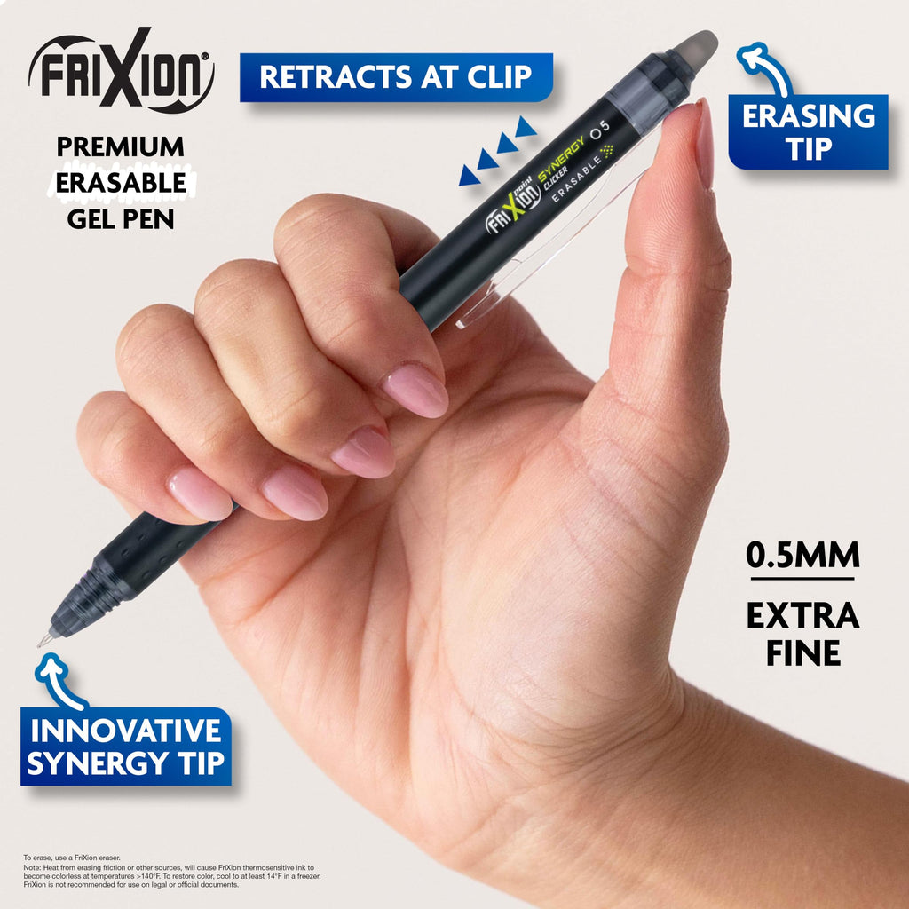PILOT G2 + FriXion Synergy Companion Pack, 0.5mm, Black Ink, 6-Pack