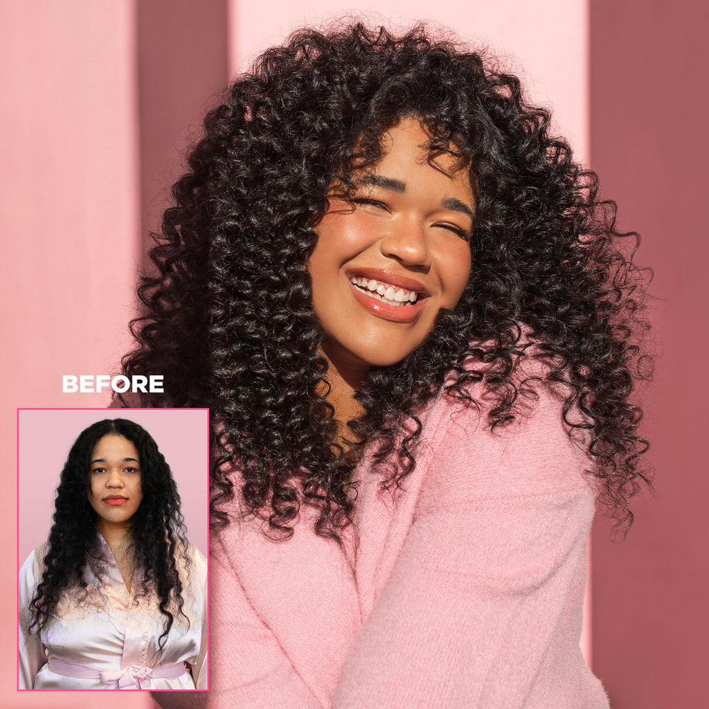 Design.Me PUFF.ME Hair Volumizing Mousse | Lightweight & Flexible Hold Mousse for Curls, Waves, or Straight Hair | Sulfate & Paraben-Free Volumizer for Fine Strands with Vitamins B5 & E, 250mL