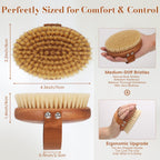 DEBETOOL Dry Brushing Body Brush for Lymphatic Drainage & Cellulite Relief