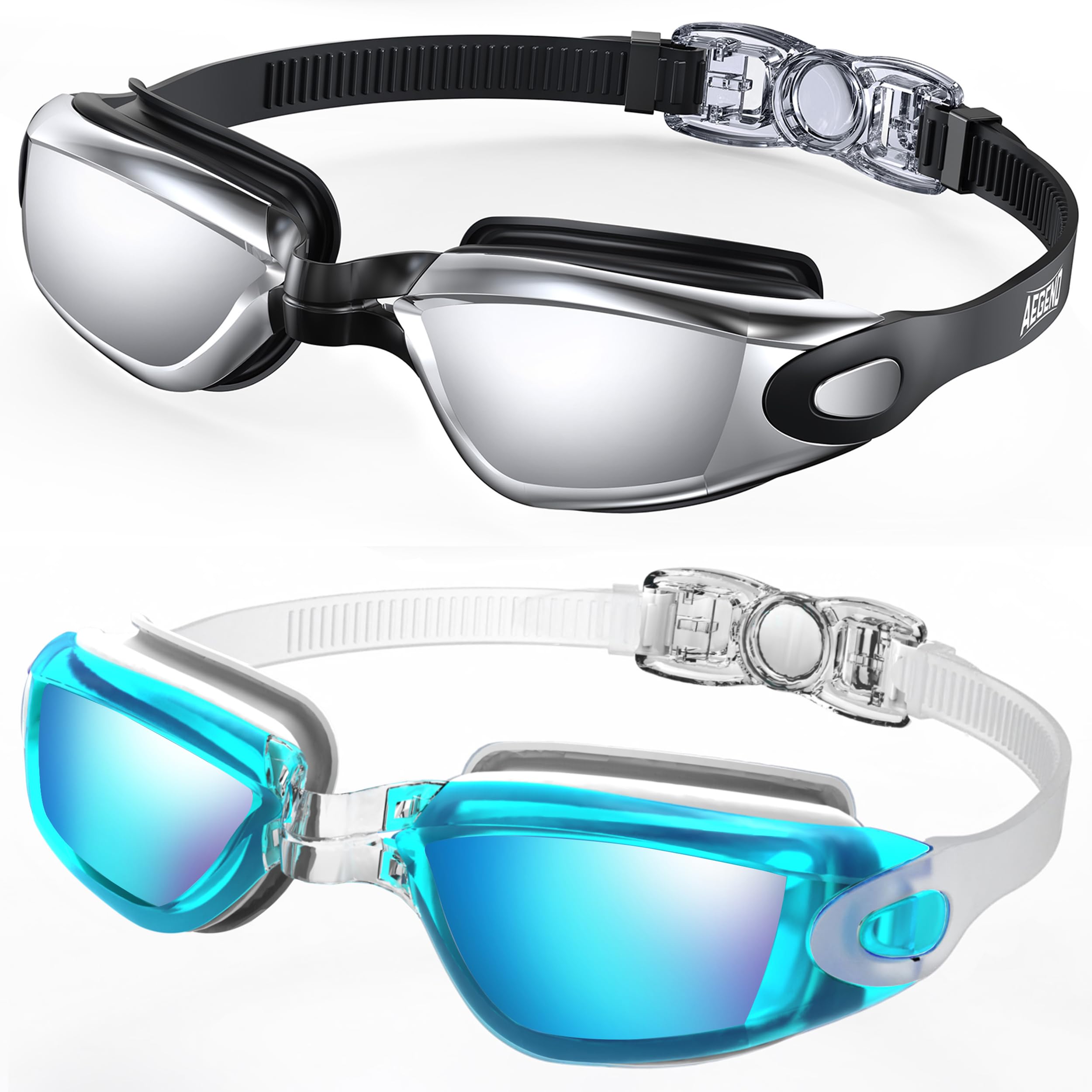 Buy now Aegend Swim Goggles, 2 Pack Swimming Goggles No Leaking Adult Men Women Youth at indiglob india