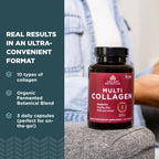 Ancient Nutrition Hydrolyzed Multi Collagen Peptides Capsules | Women & Men, Vitamin C, Probiotics, Grass-fed Hydrolyzed Collagen, Supports Skin, Hair, Nails, Joints, Gut Health, 90 Count