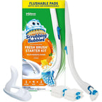 Buy now Scrubbing Bubbles Toilet Bowl Brush and Holder with Cleaner Refill Pads, Fresh Brush Toilet Wand Starter Kit, Cleans Limescale & Fights Odors, Citrus Scent, 1 Wand + 4 Refills + 1 Stand 1 Count (Pack of 1) Starter Kit at indiglob india