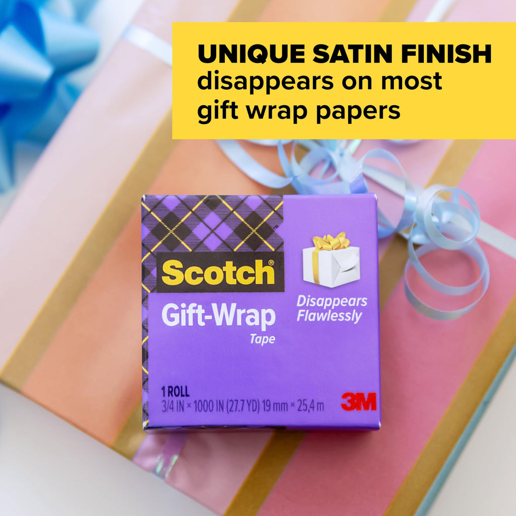 Scotch Gift Wrap Tape with Scotch Desktop Dispenser