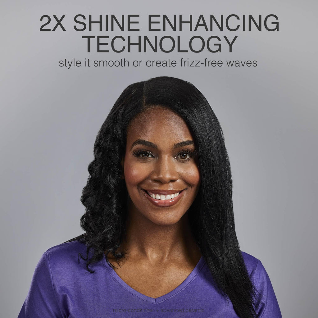 Remington Shine Therapy 1 Inch Hair Straightener, Argan Oil & Keratin | Keratin ceramic plates deliver smooth results; this flat iron reduces frizz for ideal hair styling.