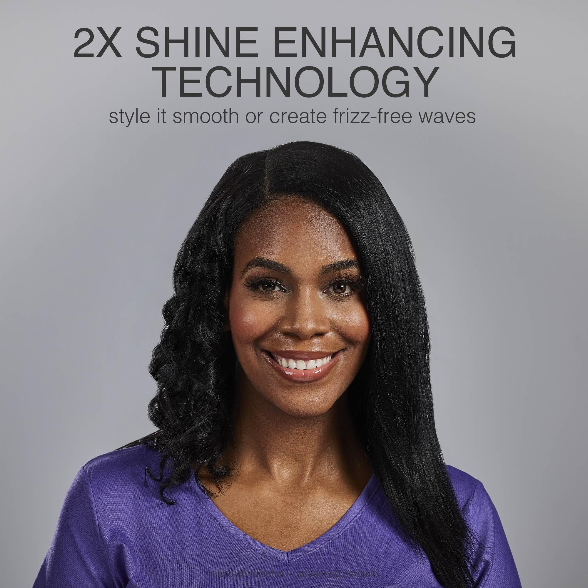 Remington Shine Therapy 1 Inch Hair Straightener, Argan Oil & Keratin | Keratin ceramic plates deliver smooth results; this flat iron reduces frizz for ideal hair styling.