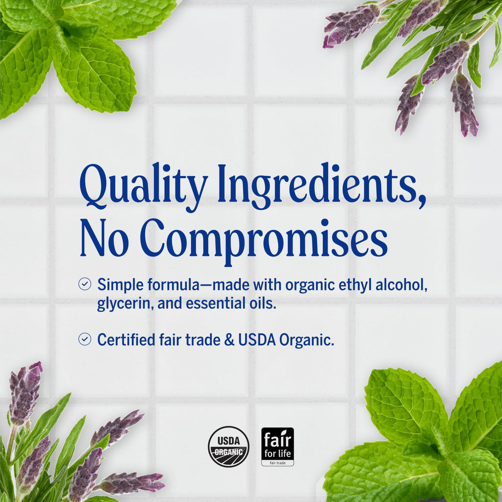 Dr. Bronner's - Organic Hand Sanitizer Spray (Lavender, 2 Ounce, 2-Pack) - Simple and Effective Formula, Cleanses & Sanitizes, No Harsh Chemicals, Moisturizes and Cleans Hands