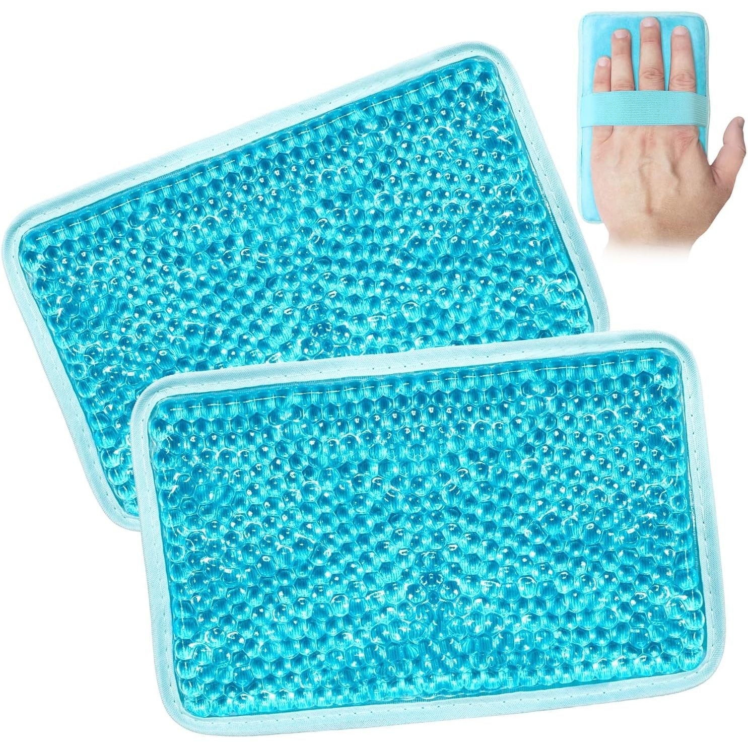 Buy now Gel Beads Ice Pack Ice Bag with Strap-1 Pack Reusable Hot & Cold Pack Compress for Knee, Shoulder, Foot, Back, Ankle, Neck, Hip, Elbow, Wisdom Tooth-7.76''x4.93''(Blue) Blue-2pack at indiglob india