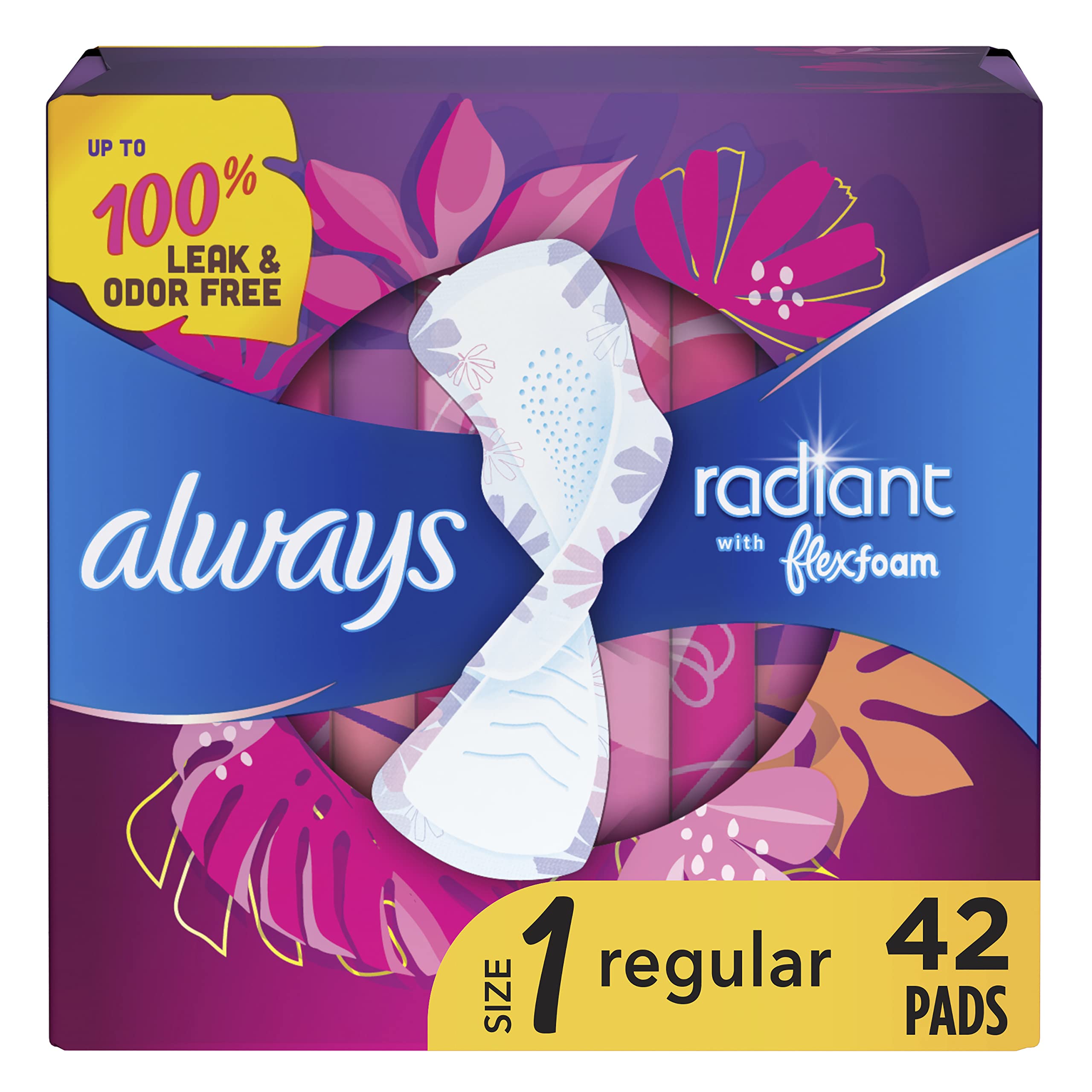 Buy now Always Pads Size 1 Infinity with Flex Foam 18 Count (Pack of 3) Size 1 42 at indiglob india