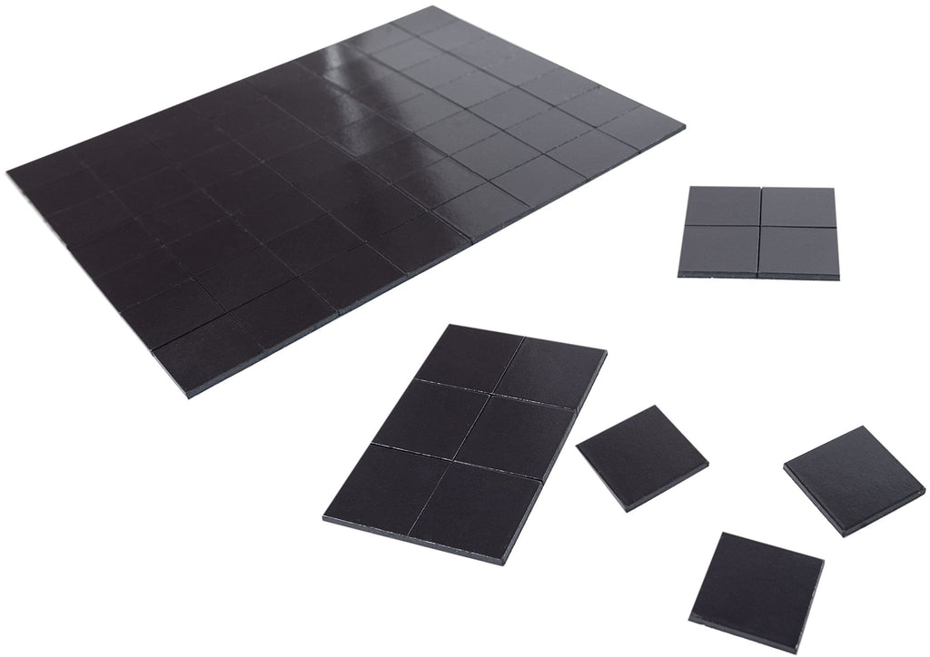 Magnefic Magnetic Squares, 1 Tape Sheet of 70 Magnetic Squares (Each 20x20x2mm), Magnet on one Side, Self Adhesive on the Other Side. Perfect for Fridge Organisation, Art Project, Vision Board
