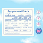 JoySpring LingoLeap Kids Methylfolate B9 Drops, Grape, 30 Servings