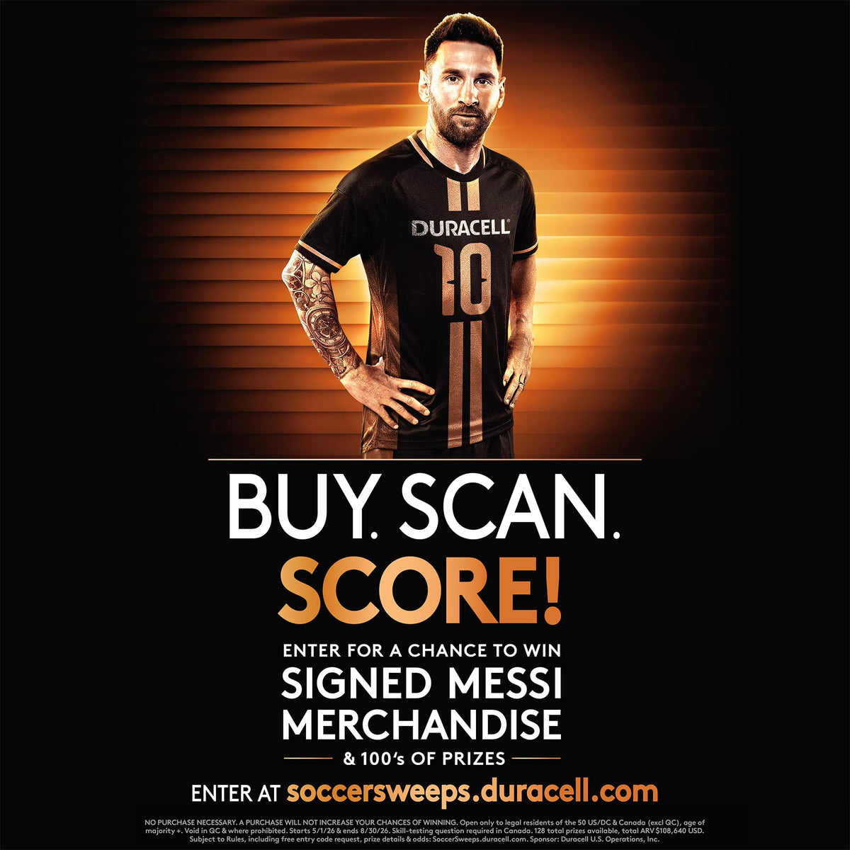 Duracell x Messi Coppertop AA Batteries, 28 Count, Limited Edition