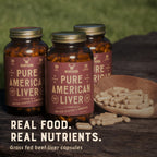 HEART & SOIL Pure American Beef Liver, 180 Capsules | 100% grass fed & finished from pasture-raised cattle. Beef liver capsules, Nature's Ultimate Superfood. Made in USA.