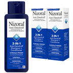 Nizoral 2-in-1 Anti Dandruff Shampoo and Conditioner, 14 Fl Oz, 2 Pack | 1% Ketoconazole, Antifungal, Dandruff Treatment, For All Hair Types