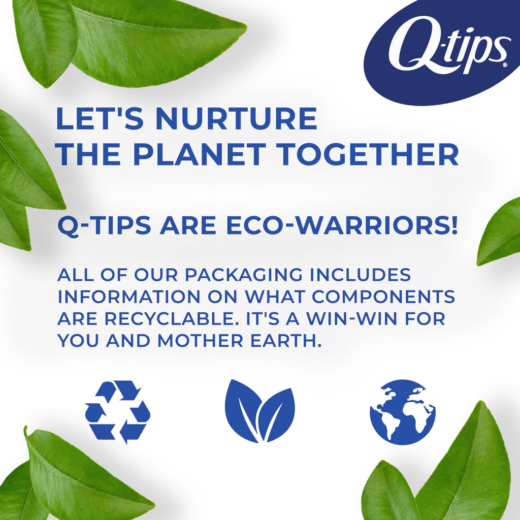Q-tips Antimicrobial Cotton Swabs Cotton Buds for Cleaning Antimicrobial Treated to Help Keep Swabs Fresher 300 Count