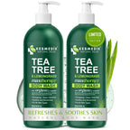 KESMEDIK Tea Tree Body Wash MaxTherapy with 100% Tea Tree Oil for Skin, Eucalyptus & Aloe Vera | Purifying Body Soap, Soothes & Refreshes Sensitive, Itchy Skin, Men & Women, 16 Fl Oz (Pack of 2)
