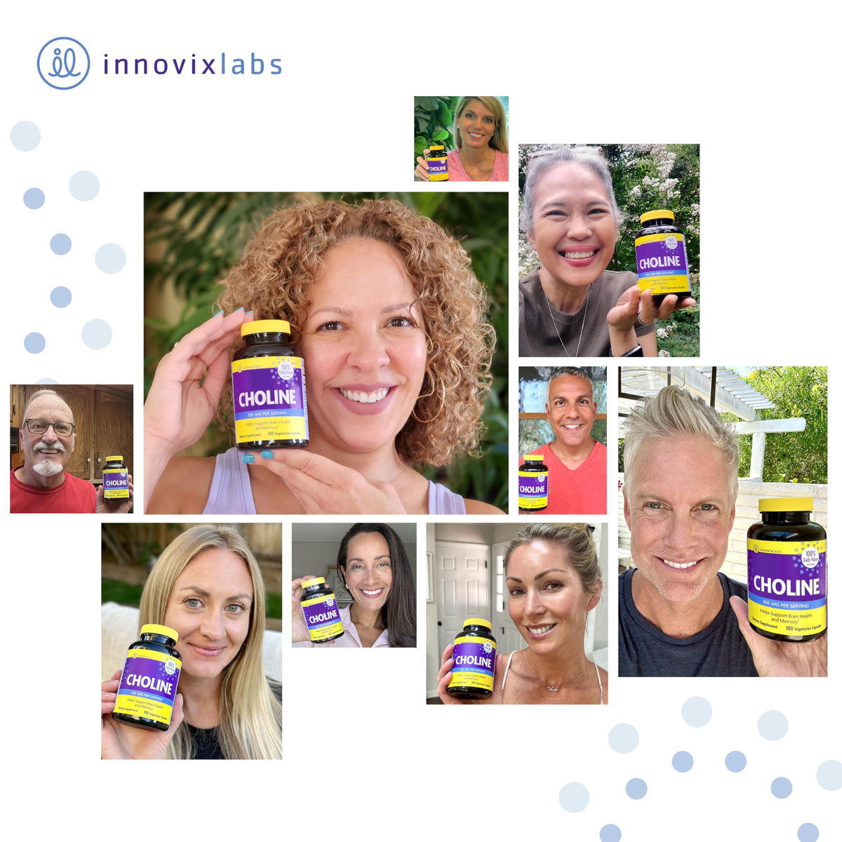 InnovixLabs Choline Supplement 550 mg Supports Memory & Focus, 100 Capsules