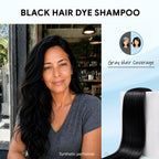 Ivnil Black Hair Dye Shampoo Color Shampoo for Gray Coverage for Women Men | Easy to use at home, Effectively cover white hair