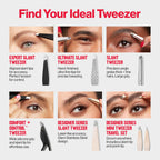 Revlon Expert Slant Tip Tweezer, Black, 1 Count | High precision stainless steel slant tweezer for easy, accurate hair removal.