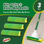 Libman Nitty Gritty Roller Mop Refills, Self Wringing, Sponge, 3 Replacement Heads Included