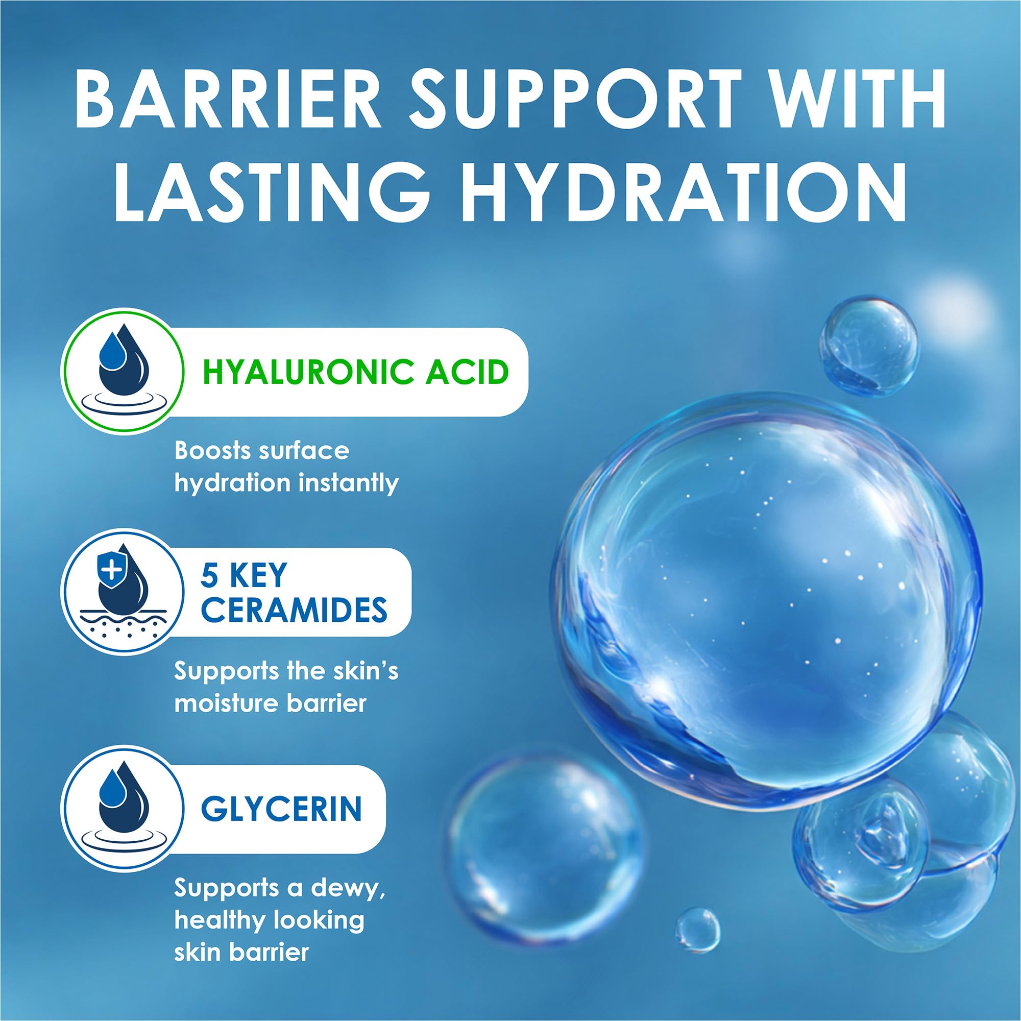 Vanicream Enhanced Moisturizer, 12 Fl Oz, Daily Body Lotion for Dry, Sensitive Skin, Clinically Tested 24Hr Hydration with Hyaluronic Acid, Glycerin & Ceramides, Formulated without Common Irritants