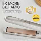 Remington Shine Therapy 1 Inch Hair Straightener, Argan Oil & Keratin | Keratin ceramic plates deliver smooth results; this flat iron reduces frizz for ideal hair styling.