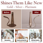 Pro Size Polishing Cleaning Cloth Made in USA for Gold, Silver, Platinum. Pure Cotton Eco Friendly Tarnish Remover Cleaner Large 11 x 14 Inch. Shines Jewelry Like New. Cleans Coins Watches Silverware