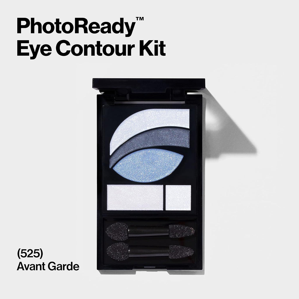 Buy now REVLON PhotoReady Eye Contour Kit, Eyeshadow Palette with 5 Wet/Dry Shades & Double-Ended Brush Applicator, Avant Garde (525), 0.1oz at indiglob india
