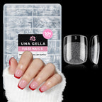 Buy now UNA GELLA Almond Gel Nail Tips, 504PCS Pre Etched Clear Fake Nails Tips Medium Almond Shape - 12 Sizes Full Cover Soft Acrylic Press On Nail Extensions No C Curve Gift for Diy at Home at indiglob india