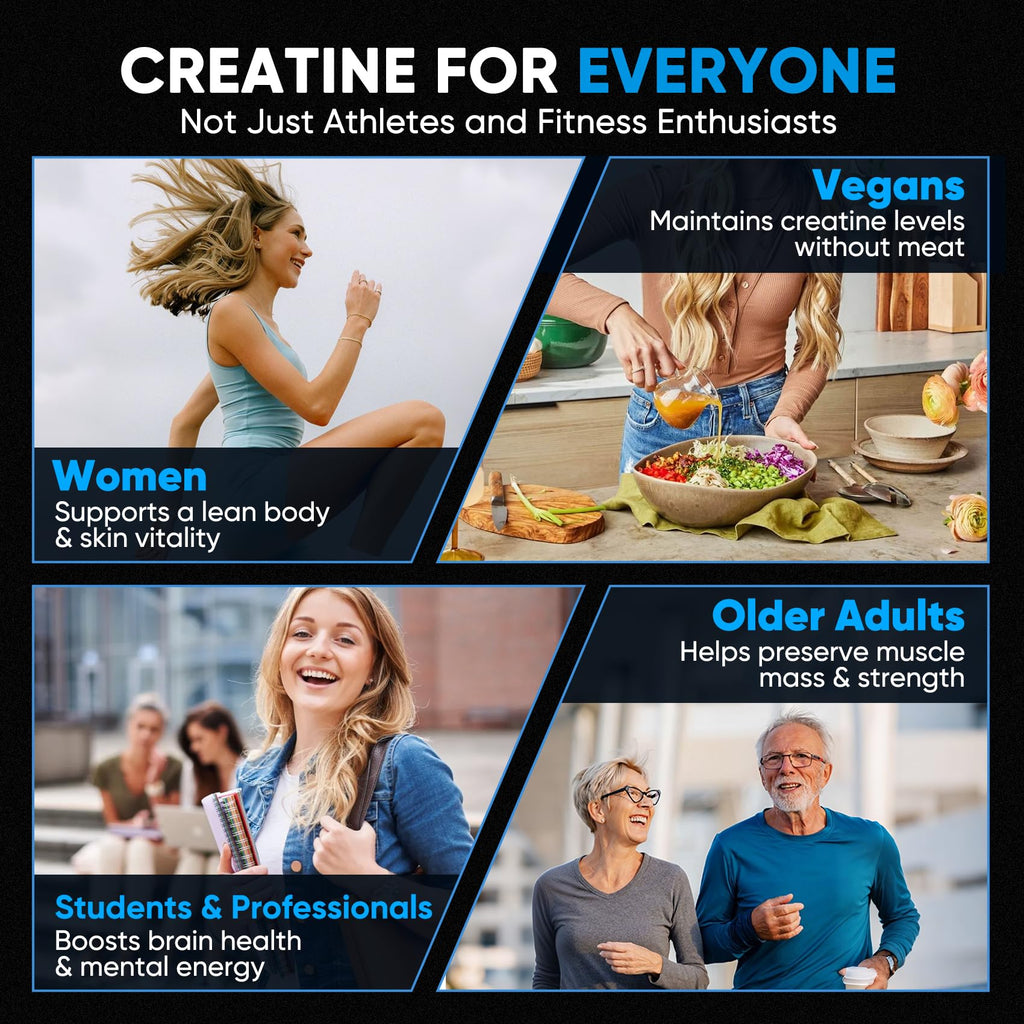 Venture Pal 100% Pure Micronized Creatine Monohydrate Powder 5g Per Serving | Vegan, Keto, GMO-Free & Gluten Free, Creatina Monohidratada en Polvo for Women & Men, Unflavored