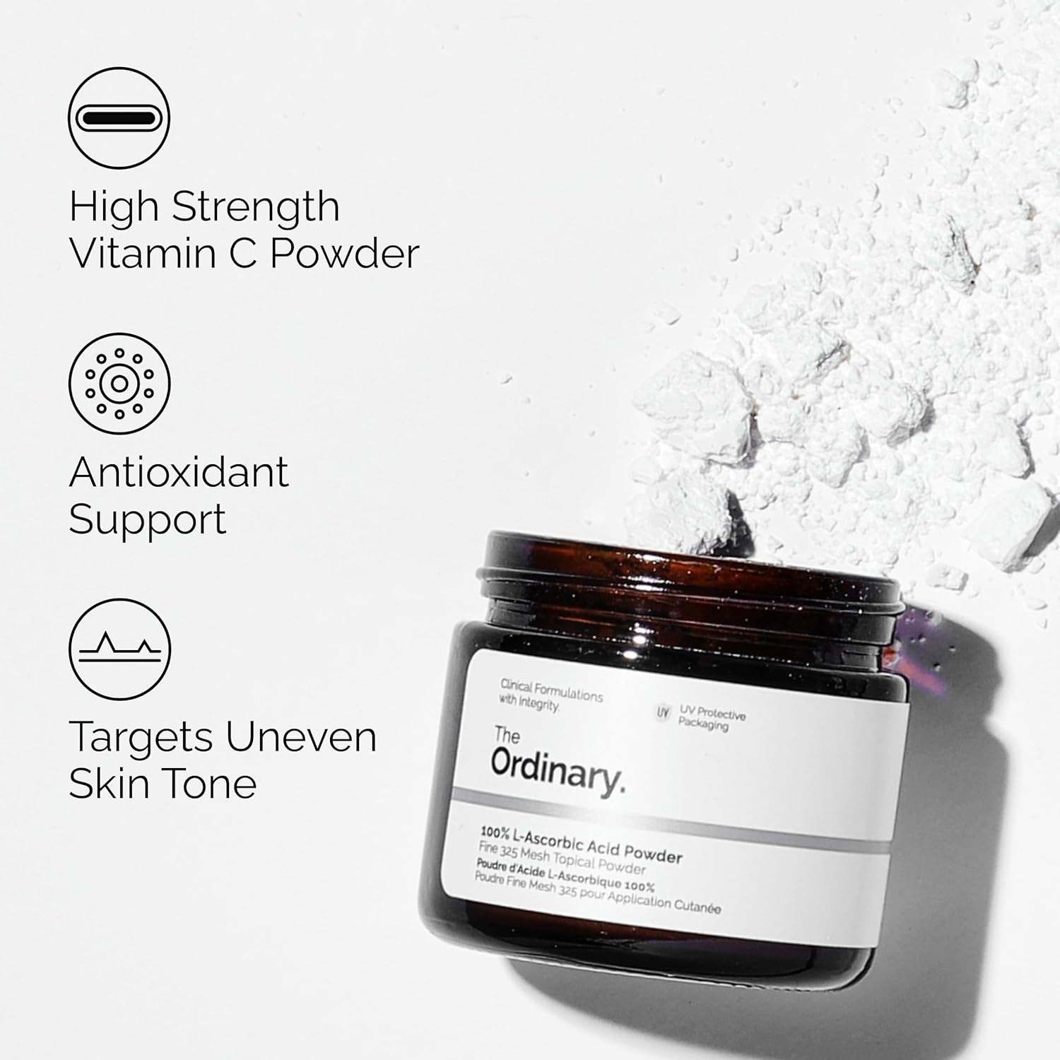 Buy now The Ordinary 100% L-Ascorbic Acid Powder, Vitamin C Treatment for Anti-Aging, 0.7 Ounce at indiglob india