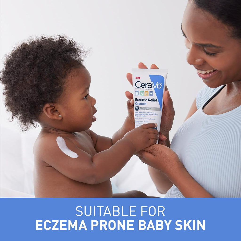 Buy now CeraVe Baby Eczema Relief Cream, 1% Colloidal Oatmeal Cream With Vitamin E & Ceramides, Soothes & Calms Itchy Skin, Developed With Pediatric Dermatologist, Fragrance Free, 5oz at indiglob india