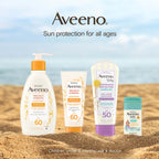 Aveeno Baby Continuous Protection Zinc Oxide SPF 50 Sunscreen for Babies with Sensitive Skin, Broad Spectrum Sun Protection, Tear-Free, Sweat- & Water-Resistant, No added Parabens, 3 Fl Oz