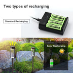 Rechargeable Solar AA 1000mAh Batteries for Outdoor Solar Lights