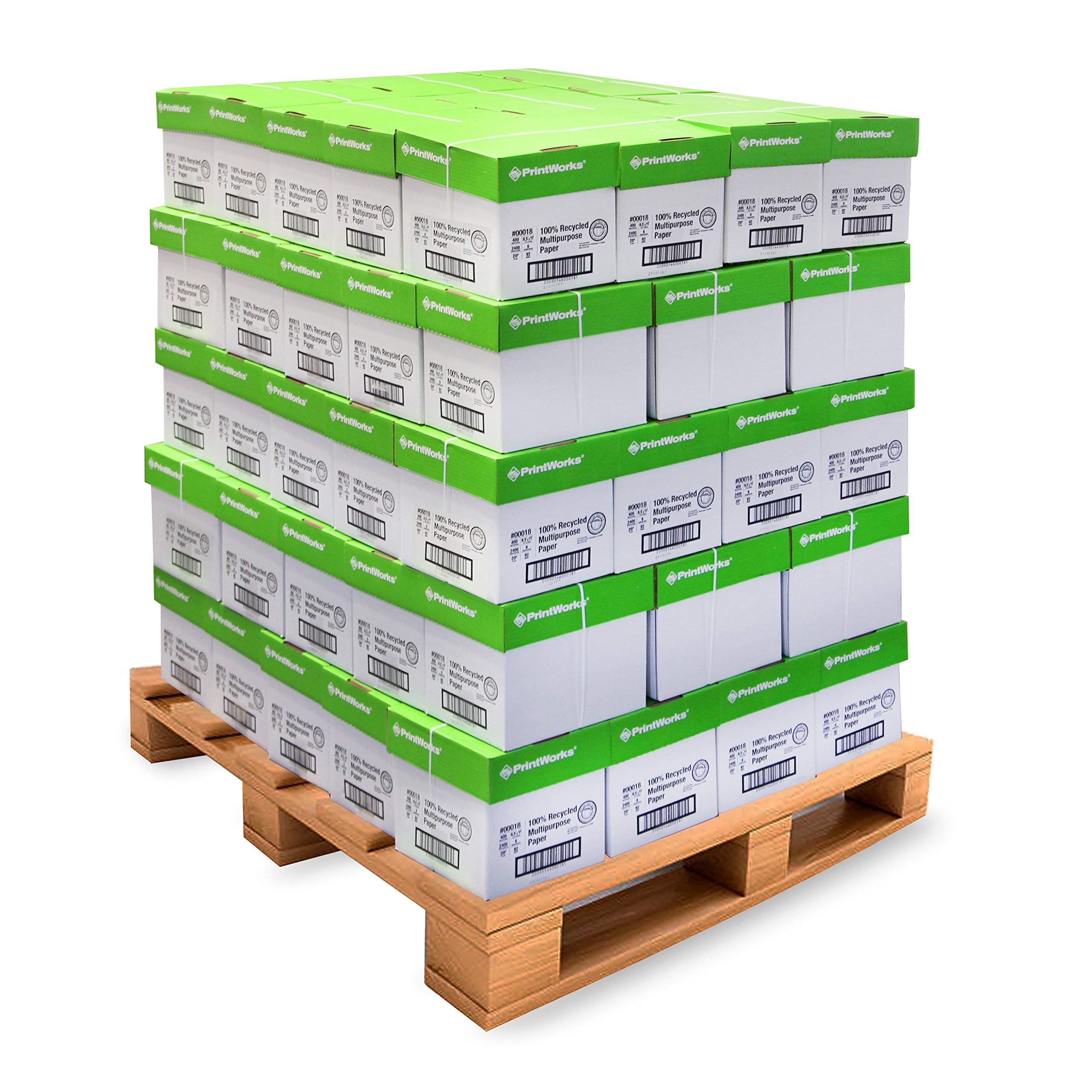 Buy now PrintWorks 100% Recycled Printer Paper 8.5" x 11" White - 20 lb Copy & Multipurpose Computer Paper - 1 Pack, 400 Sheets - Made in the USA - 92 Bright - Printer & Copier Compatible (00018) 480 Reams: 192,000 Sheets at indiglob india
