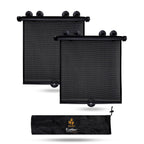 Buy now EcoNour Car Side Window Sun Shade (2 Pack) | Retractable Roller Sunshade for Kids | Baby Car Window Shades for UV and Sun Glare Protection | Baby Travel Accessories (15"x17") at indiglob india