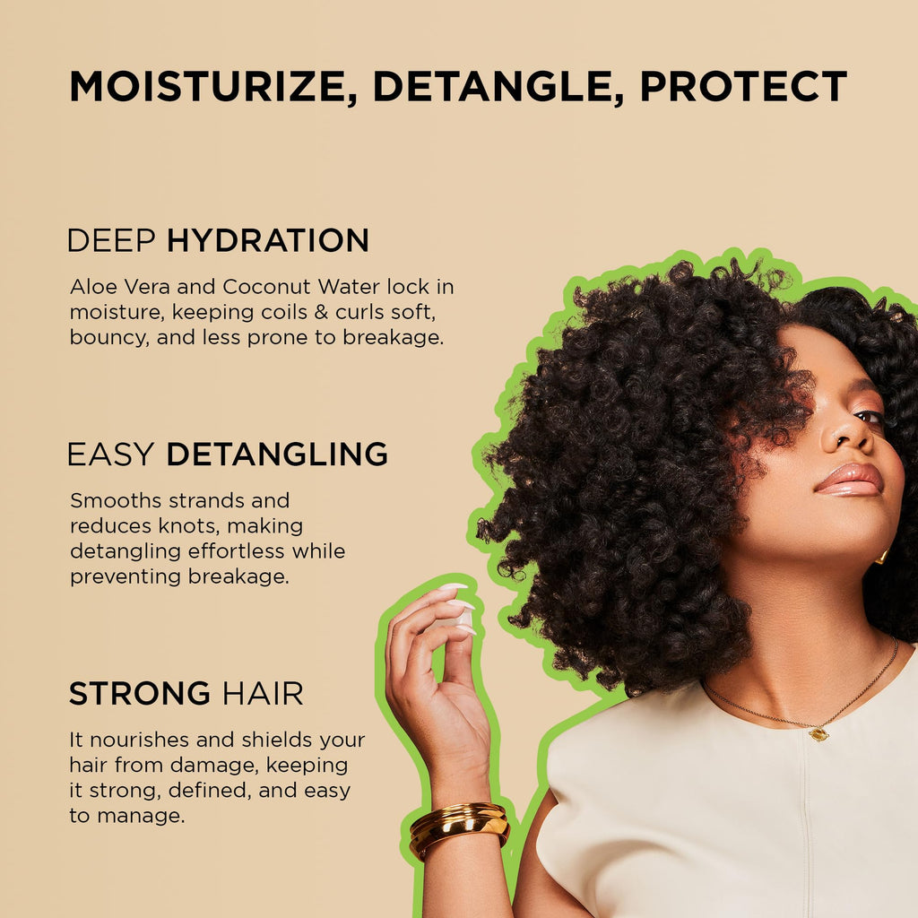 African Pride Moisture Miracle Pre-Shampoo Hair Detangler, 18 Oz | Aloe & coconut water pre-poo softens and detangles curls and coils; minimizes breakage on wash day