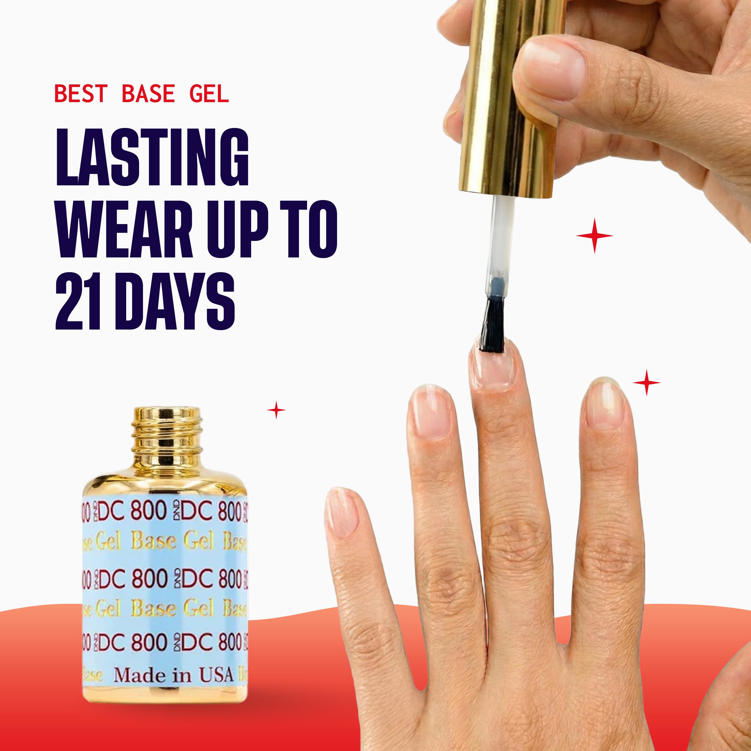 DND Base Gel & Top Gel No Cleanse Duo | Professional UV/LED Base Coat & No Cleanse Top Coat Set, Glossy Chip-Free Finish, Long Lasting Wear, Easy Soak Off Removal