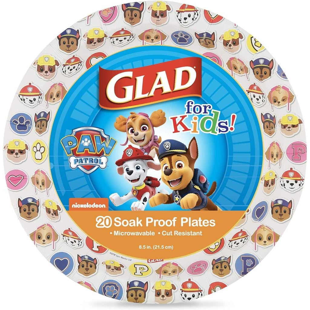 Buy now Glad for Kids Paw Patrol Emoji Paper Plates, 20 Count, 8.5 Inches | Paw Patrol Plates for Kids | Heavy Duty Disposable Soak Proof Microwavable Paper Plates for All Occasions at indiglob india