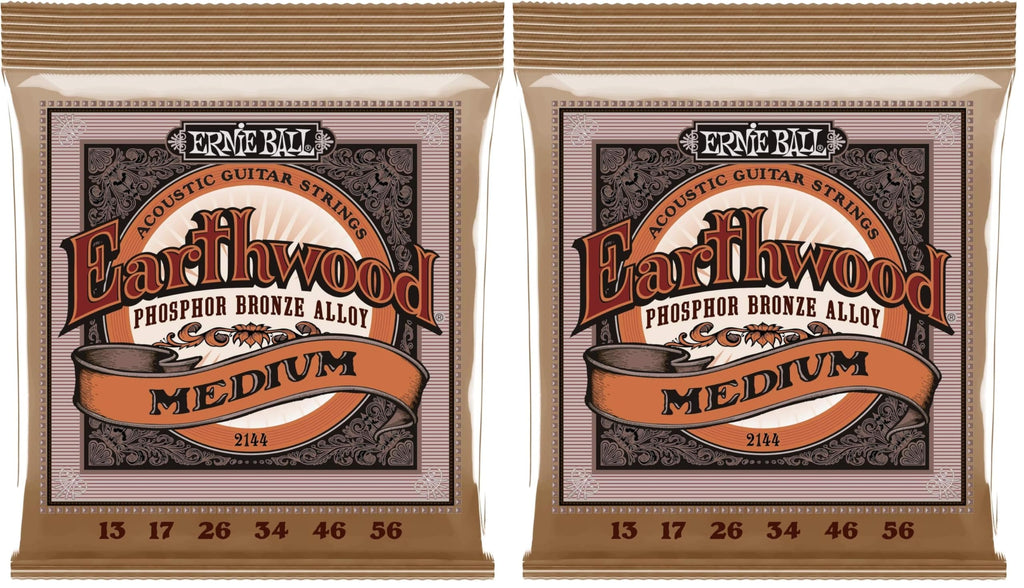 Buy now Ernie Ball Earthwood Medium Light Phosphor Bronze Acoustic Guitar Strings, 12-54 Gauge (P02146) at indiglob india