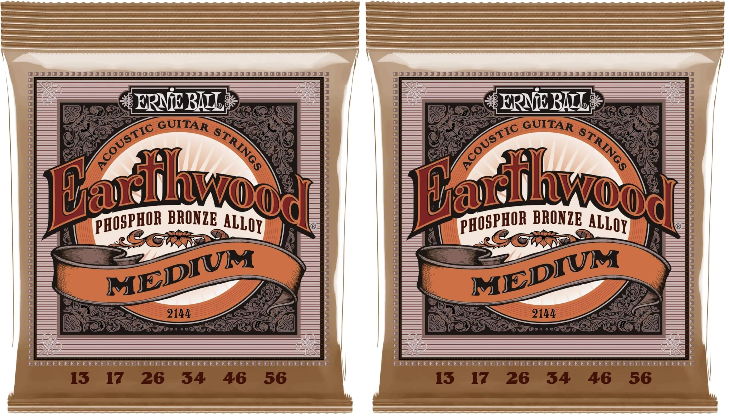 Buy now Ernie Ball Earthwood Medium Light Phosphor Bronze Acoustic Guitar Strings, 12-54 Gauge (P02146) at indiglob india