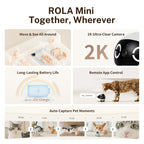 Enabot EBO ROLA Mini Pet Camera Robot: 2K FamilyBot Mobile Home Companion