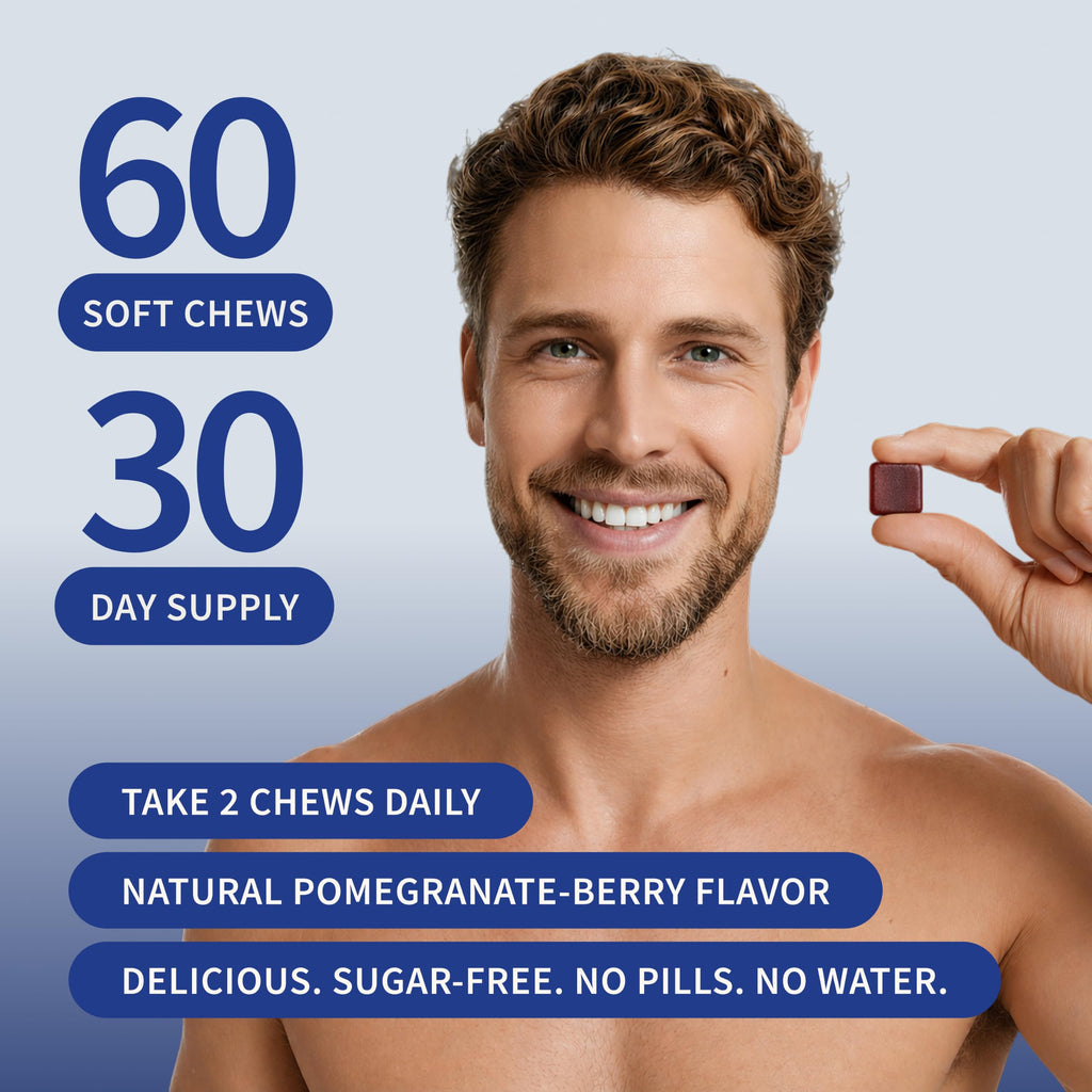 Snap Supplements Prostate Health Supplement for Men, 60 Sugar-Free Chews